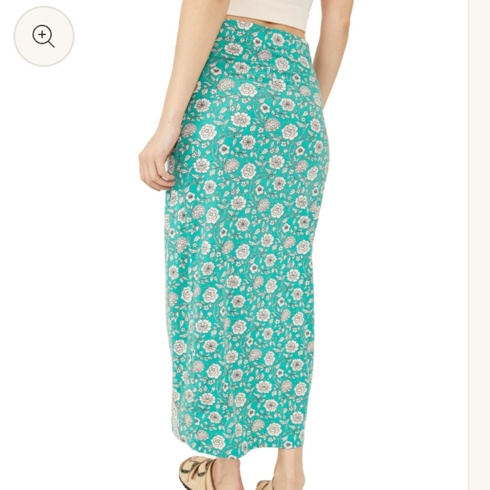 Free People Saron Skirt Floral Green Flowers Size XS - Picture 11 of 14